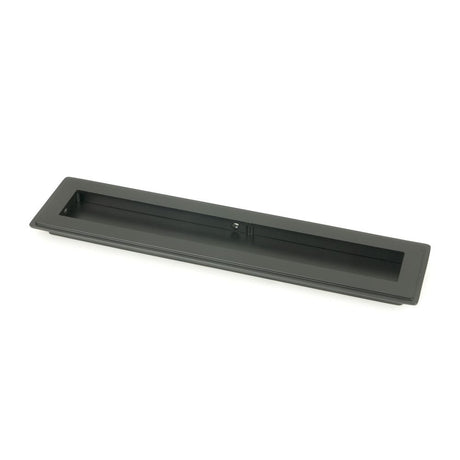 This is an image showing From The Anvil - Matt Black 250mm Art Deco Rectangular Pull available from trade door handles, quick delivery and discounted prices