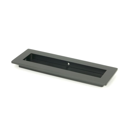 This is an image showing From The Anvil - Matt Black 175mm Plain Rectangular Pull available from trade door handles, quick delivery and discounted prices