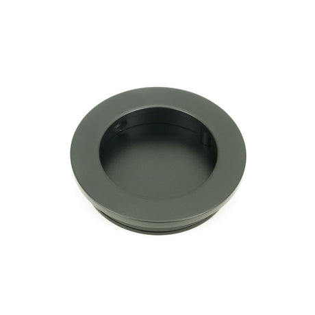 This is an image showing From The Anvil - Matt Black 60mm Plain Round Pull available from trade door handles, quick delivery and discounted prices