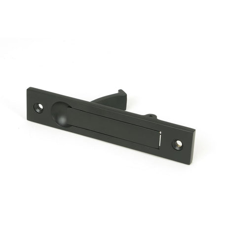 This is an image showing From The Anvil - Matt Black 125mm x 25mm Edge Pull available from trade door handles, quick delivery and discounted prices