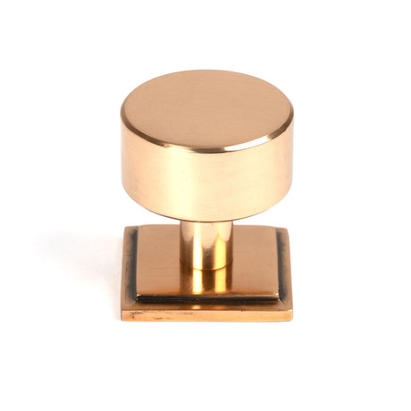 This is an image showing From The Anvil - Polished Bronze Kelso Cabinet Knob - 32mm (Square) available from trade door handles, quick delivery and discounted prices