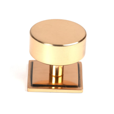 This is an image showing From The Anvil - Polished Bronze Kelso Cabinet Knob - 38mm (Square) available from trade door handles, quick delivery and discounted prices