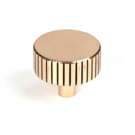 This is an image showing From The Anvil - Polished Bronze Judd Cabinet Knob - 38mm (No rose) available from trade door handles, quick delivery and discounted prices