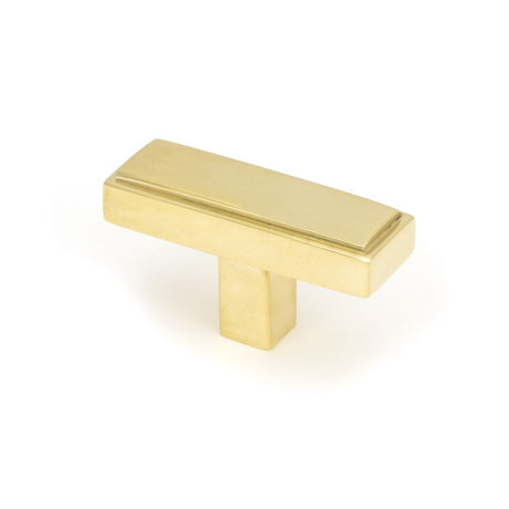 This is an image showing From The Anvil - Polished Brass Scully T-Bar available from trade door handles, quick delivery and discounted prices