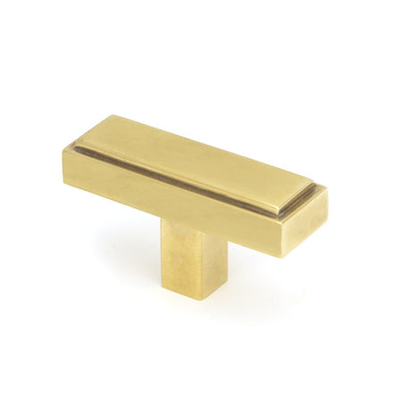 This is an image showing From The Anvil - Aged Brass Scully T-Bar available from trade door handles, quick delivery and discounted prices