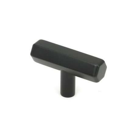 This is an image showing From The Anvil - Matt Black Kahlo T-Bar available from trade door handles, quick delivery and discounted prices