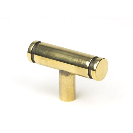This is an image showing From The Anvil - Aged Brass Kelso T-Bar available from trade door handles, quick delivery and discounted prices