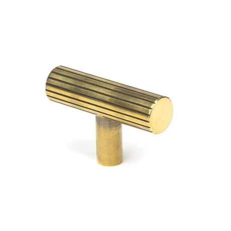 This is an image showing From The Anvil - Aged Brass Judd T-Bar available from trade door handles, quick delivery and discounted prices