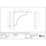 This is an image showing From The Anvil - Satin Brass Abingdon Shelf Bracket (200mm x 200mm) available from trade door handles, quick delivery and discounted prices