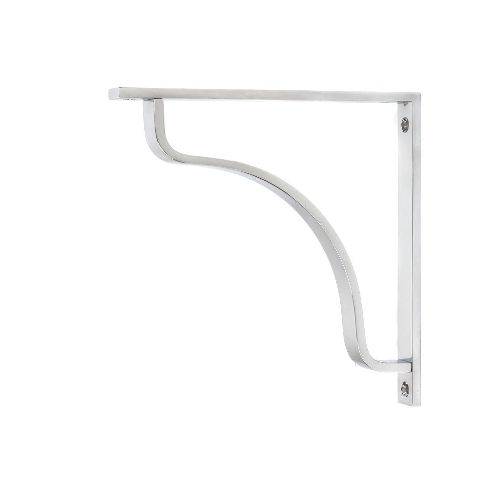 This is an image showing From The Anvil - Polished Chrome Abingdon Shelf Bracket (200mm x 200mm) available from trade door handles, quick delivery and discounted prices