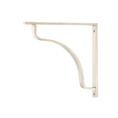 This is an image showing From The Anvil - Polished Nickel Abingdon Shelf Bracket (200mm x 200mm) available from trade door handles, quick delivery and discounted prices