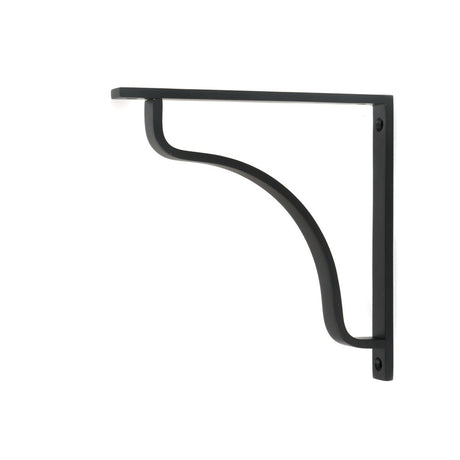 This is an image showing From The Anvil - Matt Black Abingdon Shelf Bracket (200mm x 200mm) available from trade door handles, quick delivery and discounted prices