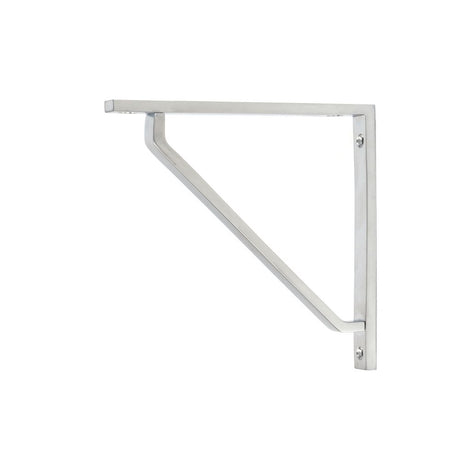 This is an image showing From The Anvil - Satin Chrome Barton Shelf Bracket (150mm x 150mm) available from trade door handles, quick delivery and discounted prices