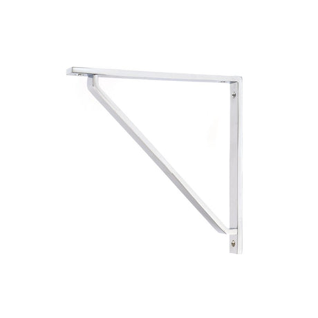 This is an image showing From The Anvil - Polished Chrome Barton Shelf Bracket (200mm x 200mm) available from trade door handles, quick delivery and discounted prices