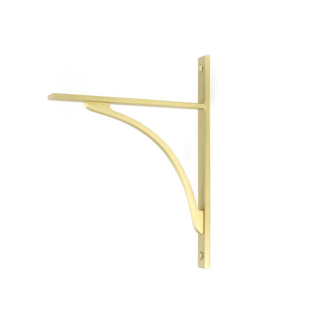 This is an image showing From The Anvil - Satin Brass Apperley Shelf Bracket (260mm x 200mm) available from trade door handles, quick delivery and discounted prices