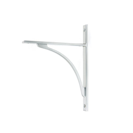 This is an image showing From The Anvil - Satin Chrome Apperley Shelf Bracket (260mm x 200mm) available from trade door handles, quick delivery and discounted prices