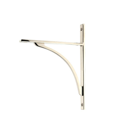 This is an image showing From The Anvil - Polished Nickel Apperley Shelf Bracket (260mm x 200mm) available from trade door handles, quick delivery and discounted prices