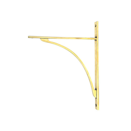This is an image showing From The Anvil - Aged Brass Apperley Shelf Bracket (314mm x 250mm) available from trade door handles, quick delivery and discounted prices