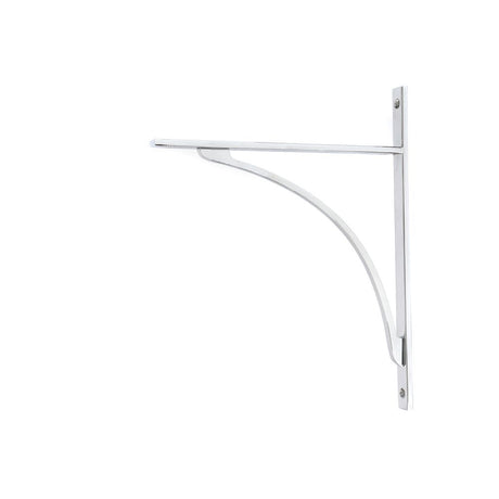 This is an image showing From The Anvil - Polished Chrome Apperley Shelf Bracket (314mm x 250mm) available from trade door handles, quick delivery and discounted prices