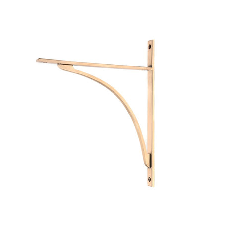 This is an image showing From The Anvil - Polished Bronze Apperley Shelf Bracket (314mm x 250mm) available from trade door handles, quick delivery and discounted prices
