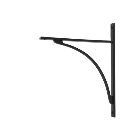 This is an image showing From The Anvil - Matt Black Apperley Shelf Bracket (314mm x 250mm) available from trade door handles, quick delivery and discounted prices