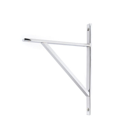 This is an image showing From The Anvil - Polished Chrome Chalfont Shelf Bracket (260mm x 200mm) available from trade door handles, quick delivery and discounted prices