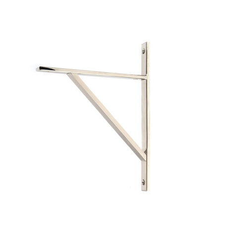This is an image showing From The Anvil - Polished Nickel Chalfont Shelf Bracket (260mm x 200mm) available from trade door handles, quick delivery and discounted prices
