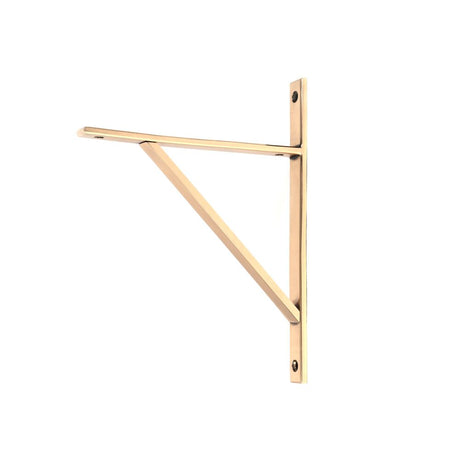 This is an image showing From The Anvil - Polished Bronze Chalfont Shelf Bracket (260mm x 200mm) available from trade door handles, quick delivery and discounted prices