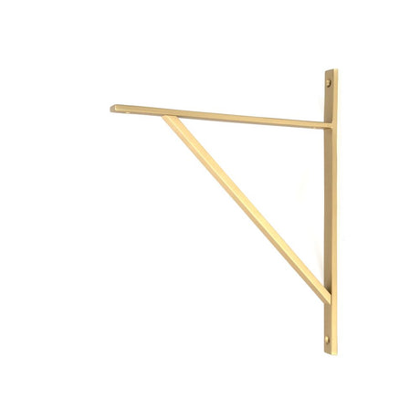 This is an image showing From The Anvil - Satin Brass Chalfont Shelf Bracket (314mm x 250mm) available from trade door handles, quick delivery and discounted prices
