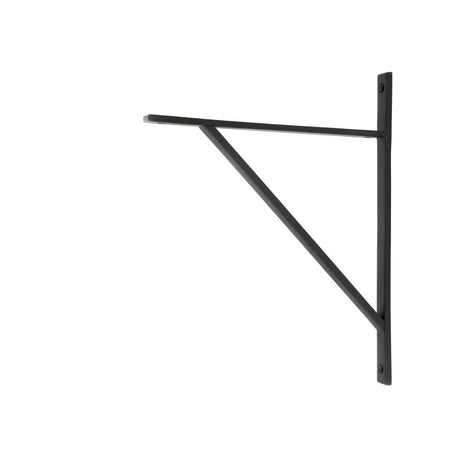 This is an image showing From The Anvil - Matt Black Chalfont Shelf Bracket (314mm x 250mm) available from trade door handles, quick delivery and discounted prices