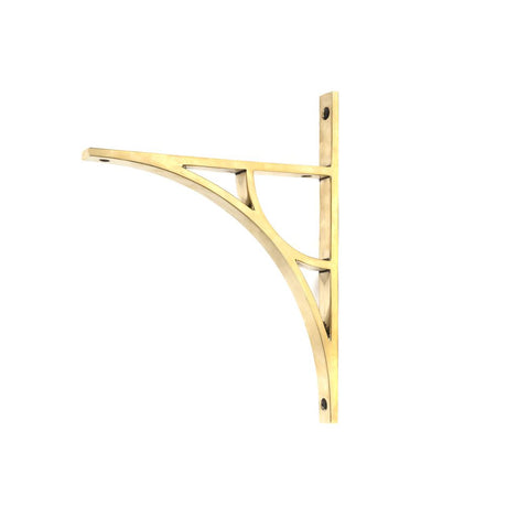 This is an image showing From The Anvil - Aged Brass Tyne Shelf Bracket (260mm x 200mm) available from trade door handles, quick delivery and discounted prices