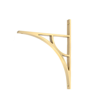 This is an image showing From The Anvil - Satin Brass Tyne Shelf Bracket (260mm x 200mm) available from trade door handles, quick delivery and discounted prices