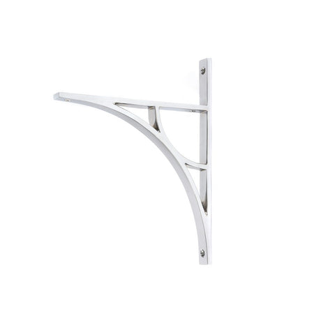 This is an image showing From The Anvil - Polished Chrome Tyne Shelf Bracket (260mm x 200mm) available from trade door handles, quick delivery and discounted prices