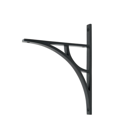 This is an image showing From The Anvil - Matt Black Tyne Shelf Bracket (260mm x 200mm) available from trade door handles, quick delivery and discounted prices