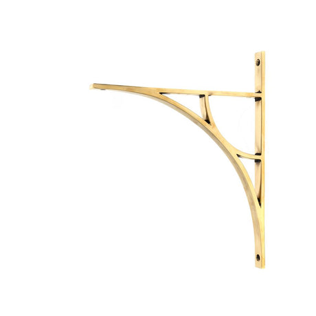 This is an image showing From The Anvil - Aged Brass Tyne Shelf Bracket (314mm x 250mm) available from trade door handles, quick delivery and discounted prices
