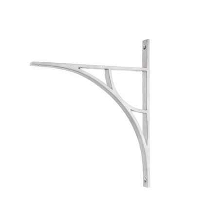 This is an image showing From The Anvil - Satin Chrome Tyne Shelf Bracket (314mm x 250mm) available from trade door handles, quick delivery and discounted prices