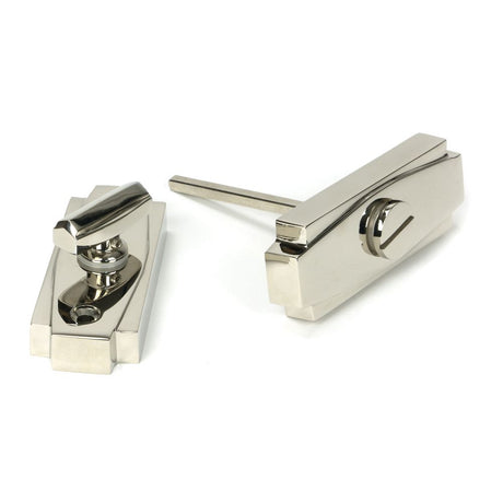 This is an image showing From The Anvil - Polished Nickel Art Deco Thumbturn available from trade door handles, quick delivery and discounted prices