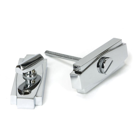 This is an image showing From The Anvil - Polished Chrome Art Deco Thumbturn available from trade door handles, quick delivery and discounted prices