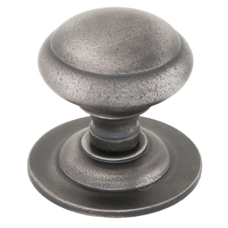 This is an image showing From The Anvil - Antique Pewter Round Centre Door Knob available from trade door handles, quick delivery and discounted prices