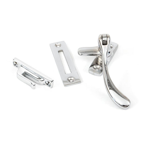 This is an image showing From The Anvil - Polished Chrome Peardrop Fastener available from trade door handles, quick delivery and discounted prices