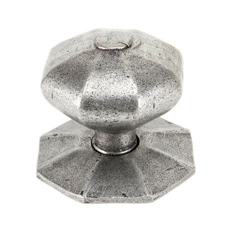 This is an image showing From The Anvil - Pewter Octagonal Centre Door Knob available from trade door handles, quick delivery and discounted prices