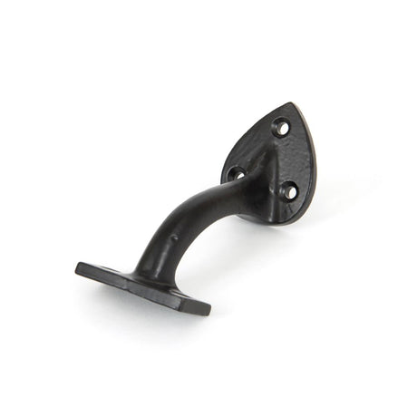 This is an image showing From The Anvil - Black 2.5" Handrail Bracket available from trade door handles, quick delivery and discounted prices
