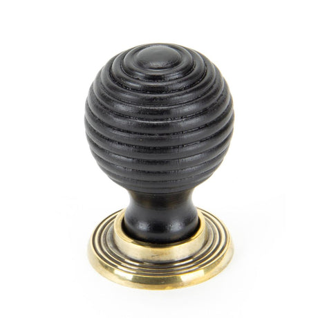 This is an image showing From The Anvil - Ebony and AB Beehive Cabinet Knob 38mm available from trade door handles, quick delivery and discounted prices