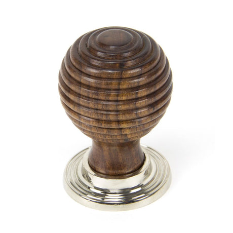 This is an image showing From The Anvil - Rosewood and PN Beehive Cabinet Knob 38mm available from trade door handles, quick delivery and discounted prices