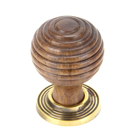 This is an image showing From The Anvil - Rosewood and AB Beehive Cabinet Knob 35mm available from trade door handles, quick delivery and discounted prices