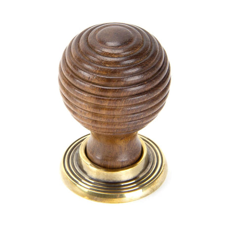 This is an image showing From The Anvil - Rosewood and AB Beehive Cabinet Knob 38mm available from trade door handles, quick delivery and discounted prices