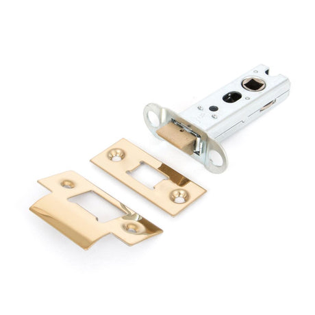 This is an image showing From The Anvil - PVD Brass 3" Heavy Duty Latch available from trade door handles, quick delivery and discounted prices