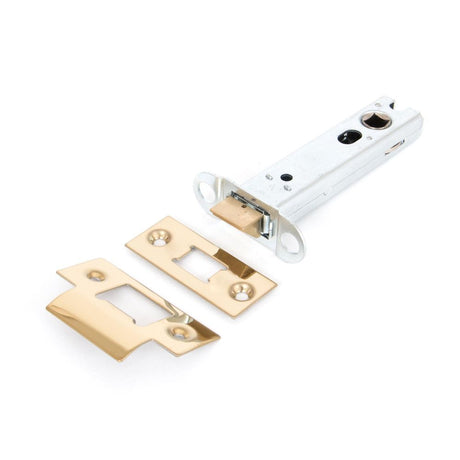 This is an image showing From The Anvil - PVD Brass 4" Heavy Duty Latch available from trade door handles, quick delivery and discounted prices