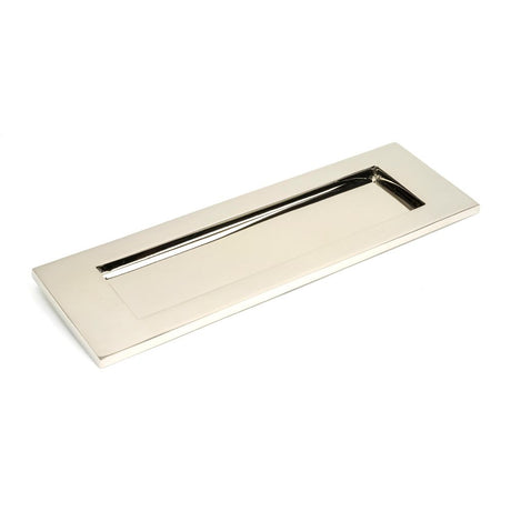 This is an image showing From The Anvil - Polished Nickel Large Letter Plate available from trade door handles, quick delivery and discounted prices