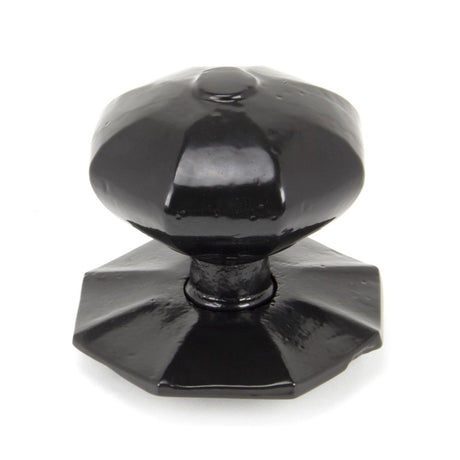 This is an image showing From The Anvil - Black Octagonal Centre Door Knob - Internal available from trade door handles, quick delivery and discounted prices
